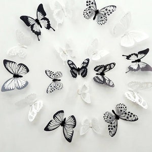 18 Butterflies 3D Butterfly Wall Art Decals for Exquisite Home Decor