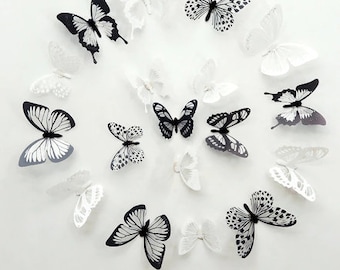 18 Schmetterlinge 3D Schmetterling Wand Kunst Aufkleber für Exquisite Home Decor