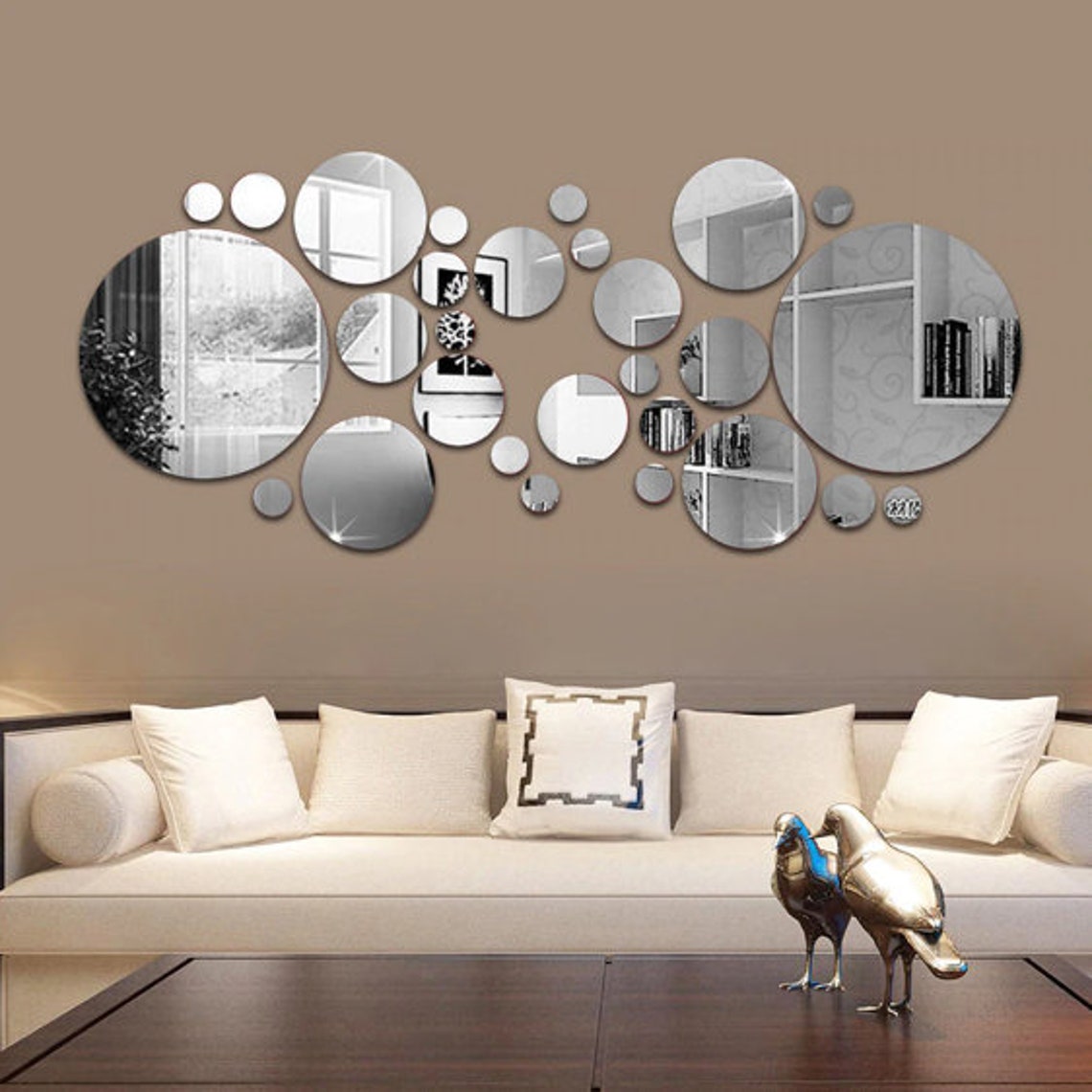 Mirror Wall Stickers Wall Art Decals Bedroom/bathroom Etsy