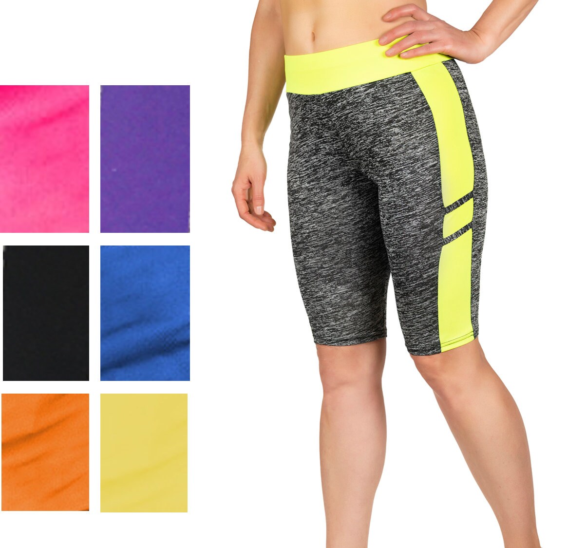 mesh trim biker shorts