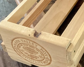 Vintage NAPA Valley Box Company Wooden 48 Slot Media / CD / Audio