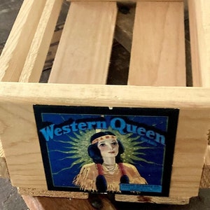 Napa Valley Cassette Deck Storage, Western Queen Music and Video Storage Box, Wooden Crate Storage boxes, Apothecary Storage Racks