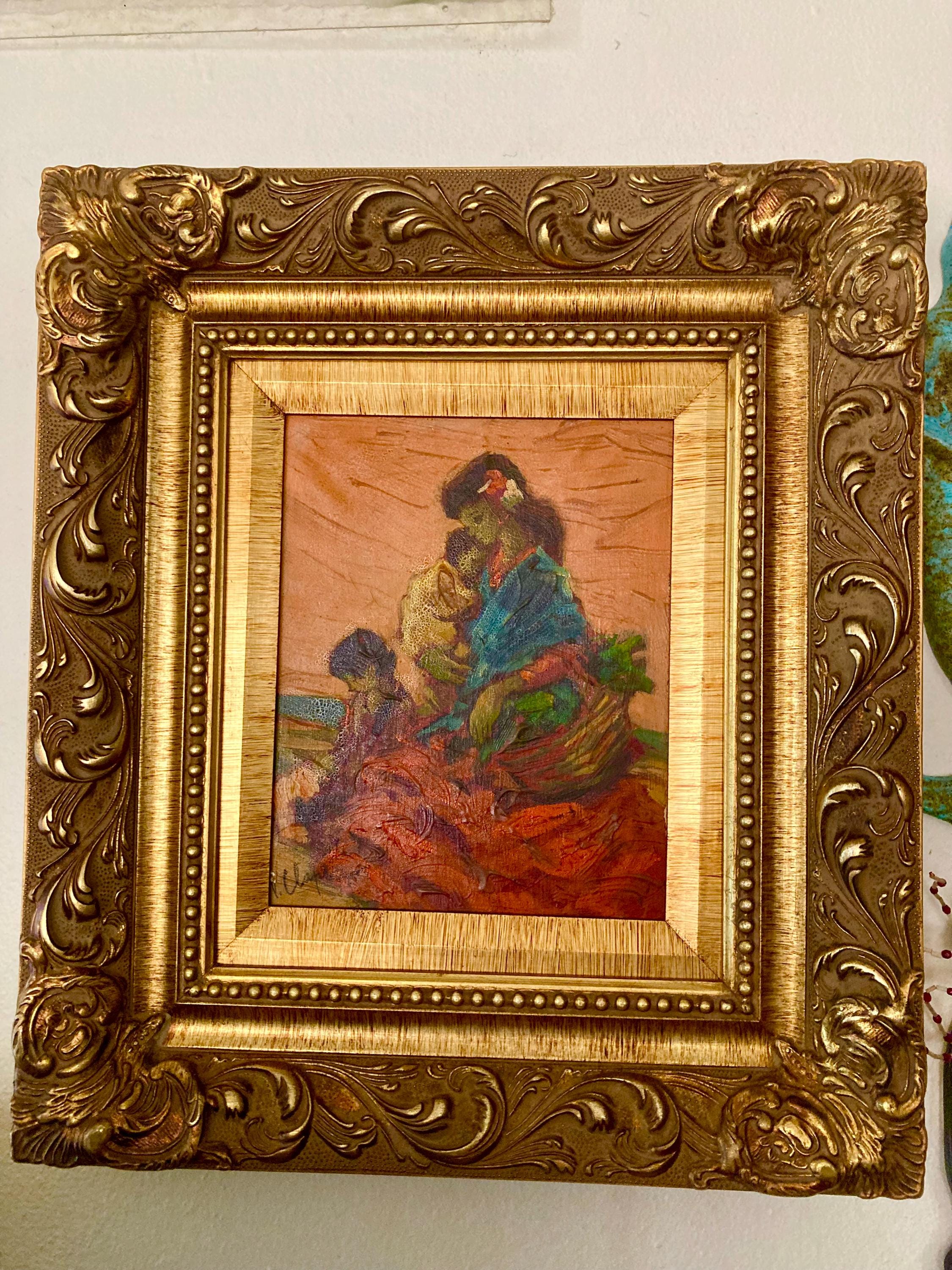 ヴィンテージ ペドロ クラペラ油絵: ランブラ デ カタリナ、バルセロナ