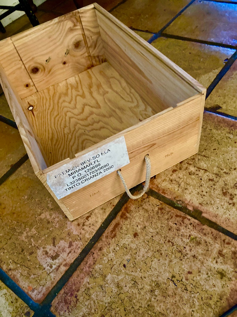 Vintage Wooden Wine Crate Box Spanish Wine Box Marques De Etsy