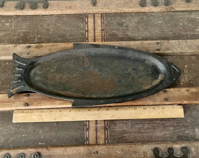 Cast Iron Fish Skilket, Outset Cast Iron Fish Shaped Dish Etsy