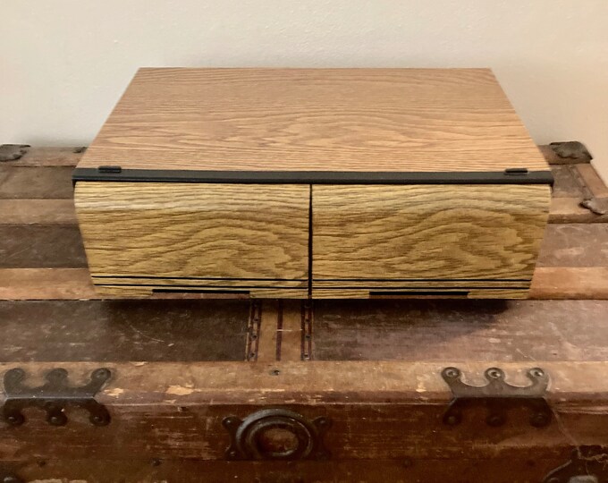 Vintage VHS Storage Drawer, Wood Grained VHS Stacking Storage Drawer ...