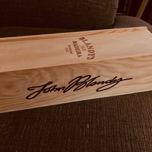 1997 John Blandy Wooden Wine Box – Certificate Included, Great for Crafts or Apothecary Storage