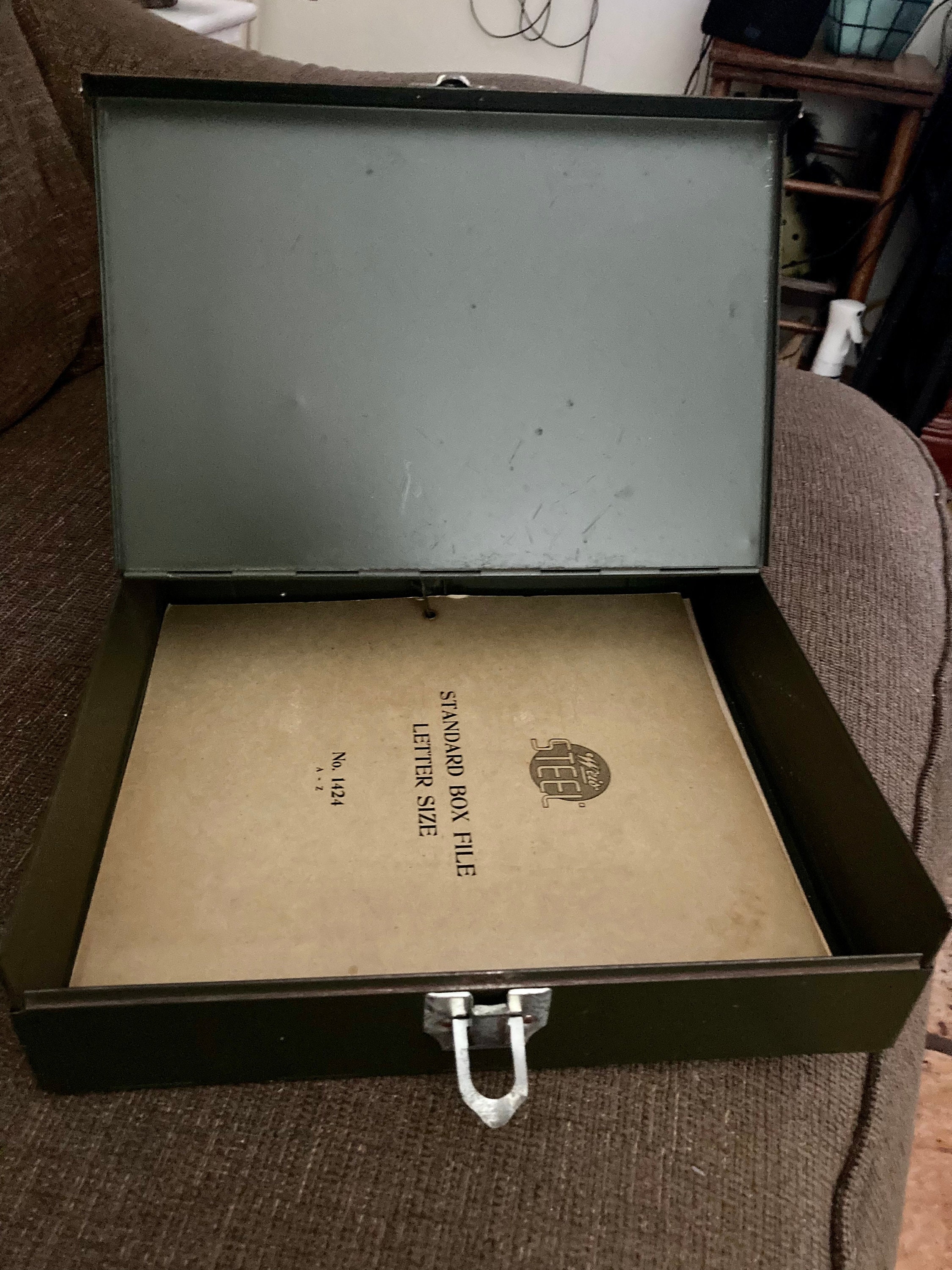 Vintage Metal File Box Weis Metal Bookcase File Box Etsy