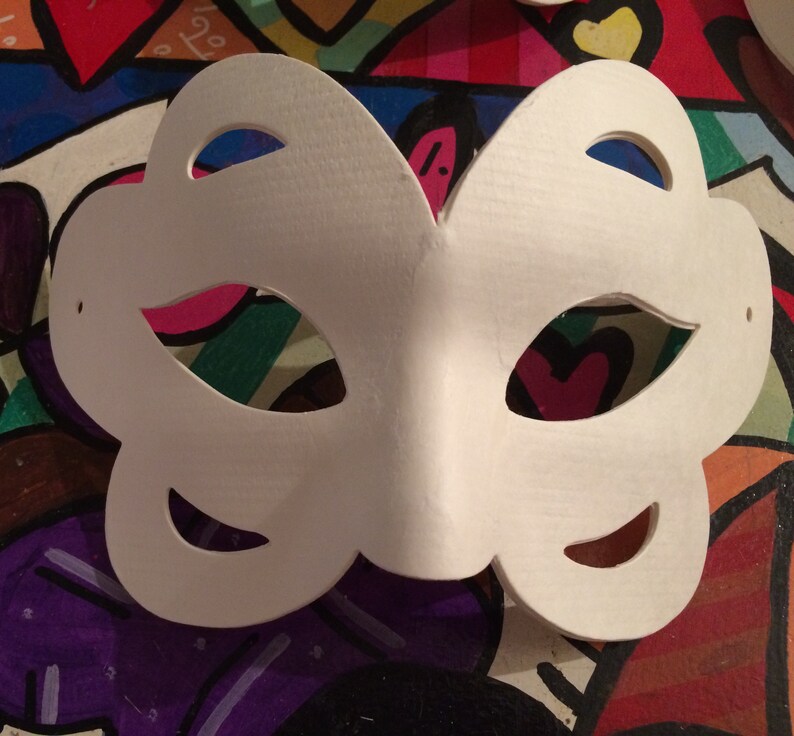 Masquerade Masks DIY Paintable Paper Masks Masquerade Ball Etsy