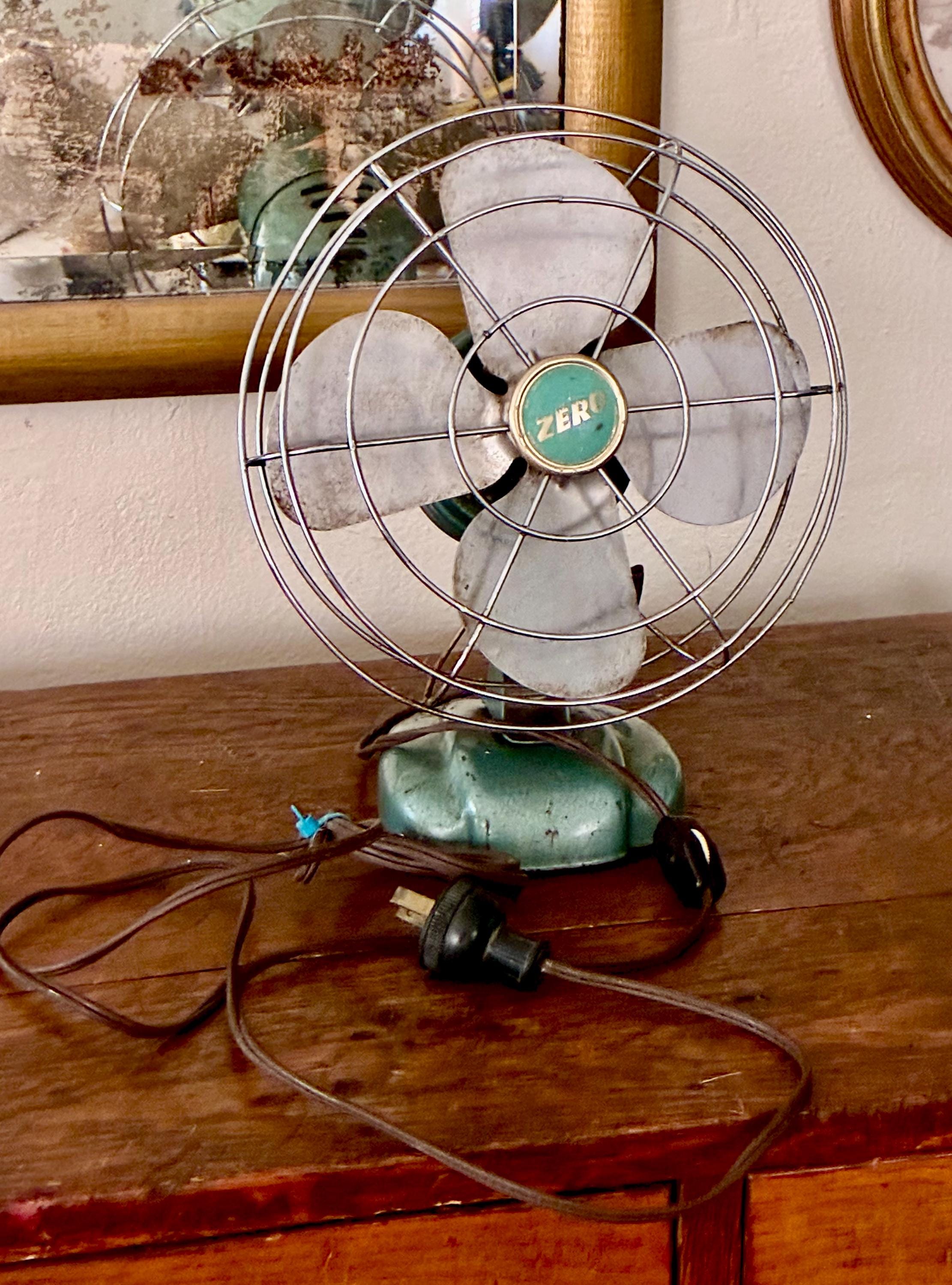 50年代、ZERO モデル 1250R 卓上扇風機 グリーン色アンティーク Zero Fan Model 1250r - Etsy