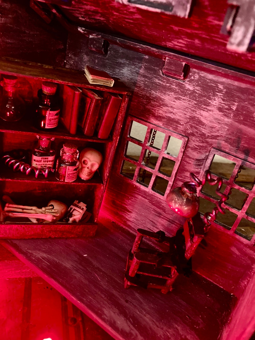 Haunted Dollhouse Horror Dollhouse Halloween Apothecary Etsy