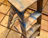 Vintage Wooden Stepladder, Bauer 3 Foot Stepladder Made for Bell System 1975, Ladder Plant Stand