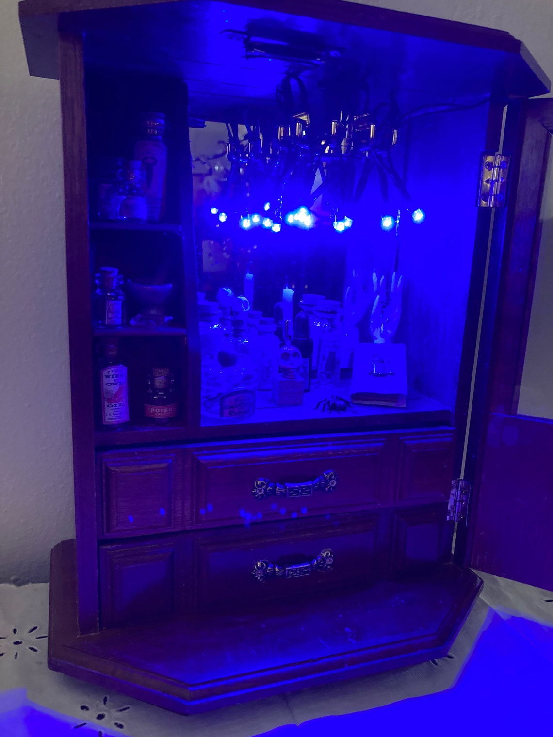 Halloween Boticario Diorama Ensamblaje de Halloween Gabinete | Etsy