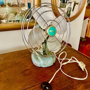 50年代、ZERO モデル 1250R 卓上扇風機 グリーン色アンティーク Zero Fan Model 1250r - Etsy