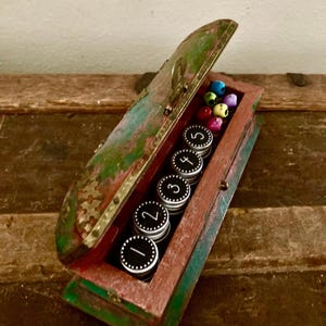 Apothecary chest, Tiny Apothecary Box with glass bottles, Miniature Halloween Apothecary, Witches Potion Box