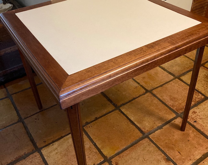 Vintage Stakmore Style Folding Table, Midcentury Wooden Card Table