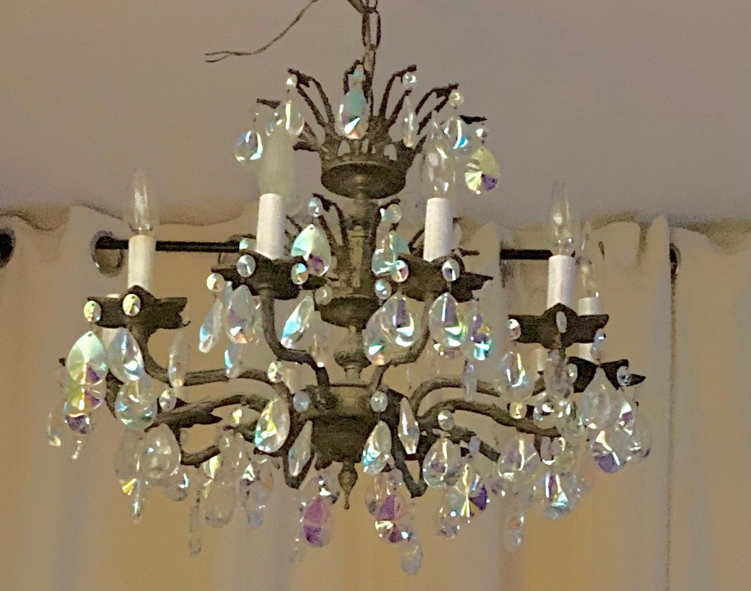 Illustration of Vintage Glass Chandeliers