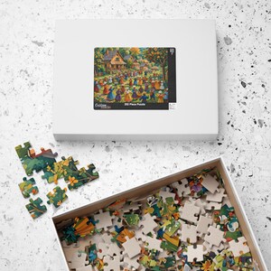 1000-Piece Wooden Jigsaw Puzzle For Adults - Rural Scene, 20.5x15 Inch, Unique Cut Pieces