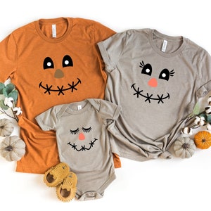 Fall family matching outfit - family set - scarecrow fall autumn harvest shirts