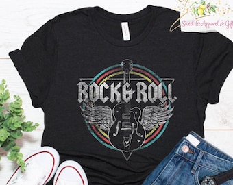 Rock & Roll t-shirt - Graphic tee shirt - Music lover tee - Guitar shirt - Songwriter t-shirt - Rock n Roll - Unisex shirt