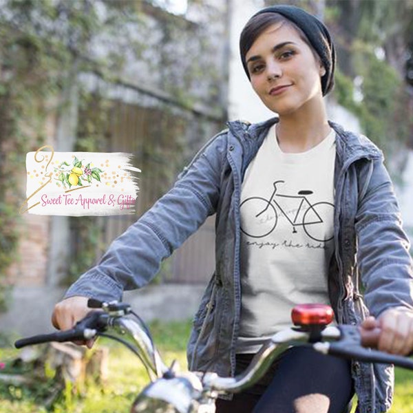 Bicycle t-shirt - enjoy the ride tshirt - Life is a beautiful ride - Gift for her t-shirt - gift for friend