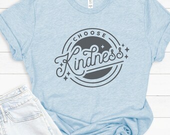 Choose Kindness t-shirt - graphic tee - inspirational - prism blue  tshirt soft tee