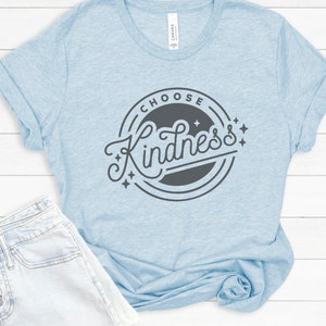 Elija la camiseta de la bondad - camiseta gráfica - inspiradora - camiseta azul prisma camiseta suave