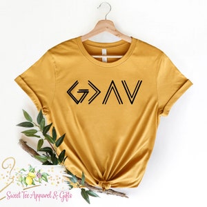 God is greater than the highs and lows t-shirt - Christian shirt - Ladies Christian shirt - Mountains and valleys - Gift for her t-shirt