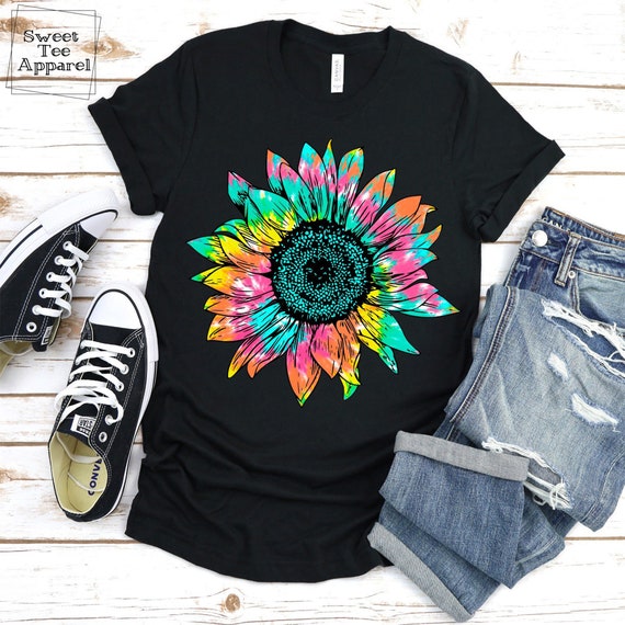 tie dye graphic tee women's