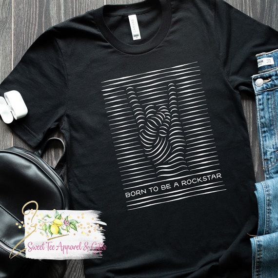 Born To Be Rock Star T-Shirt Rock N' Roll - Music Tee - Born To Be Rock Star T-Shirt Rock N' Roll - Music Tee -
