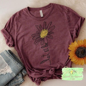 Let It Be Sunflower T-Shirt Gift For Women Let It Be Sunflower T-Shirt Gift For Women