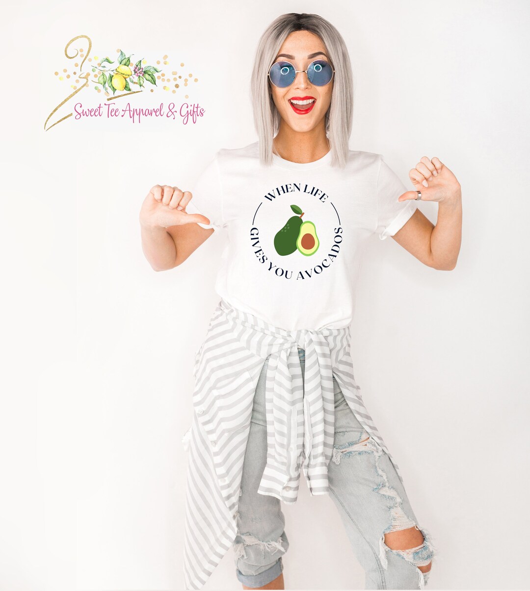 When Life Gives You Avocados Tshirt Avocado Shirt Etsy