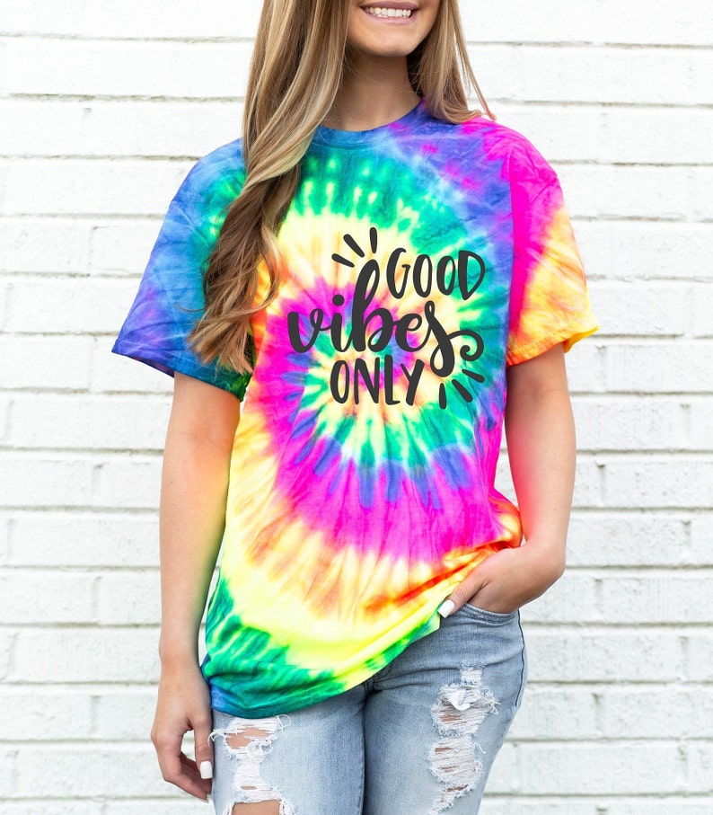 Good vibes only tie dye shirt hippie top kindness t-shirt | Etsy