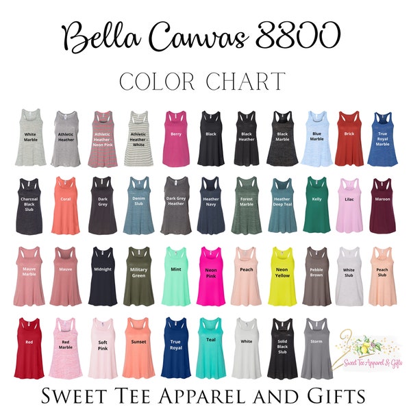 Get any design in our shop on a bella canvas 8800 flowy racerback tank