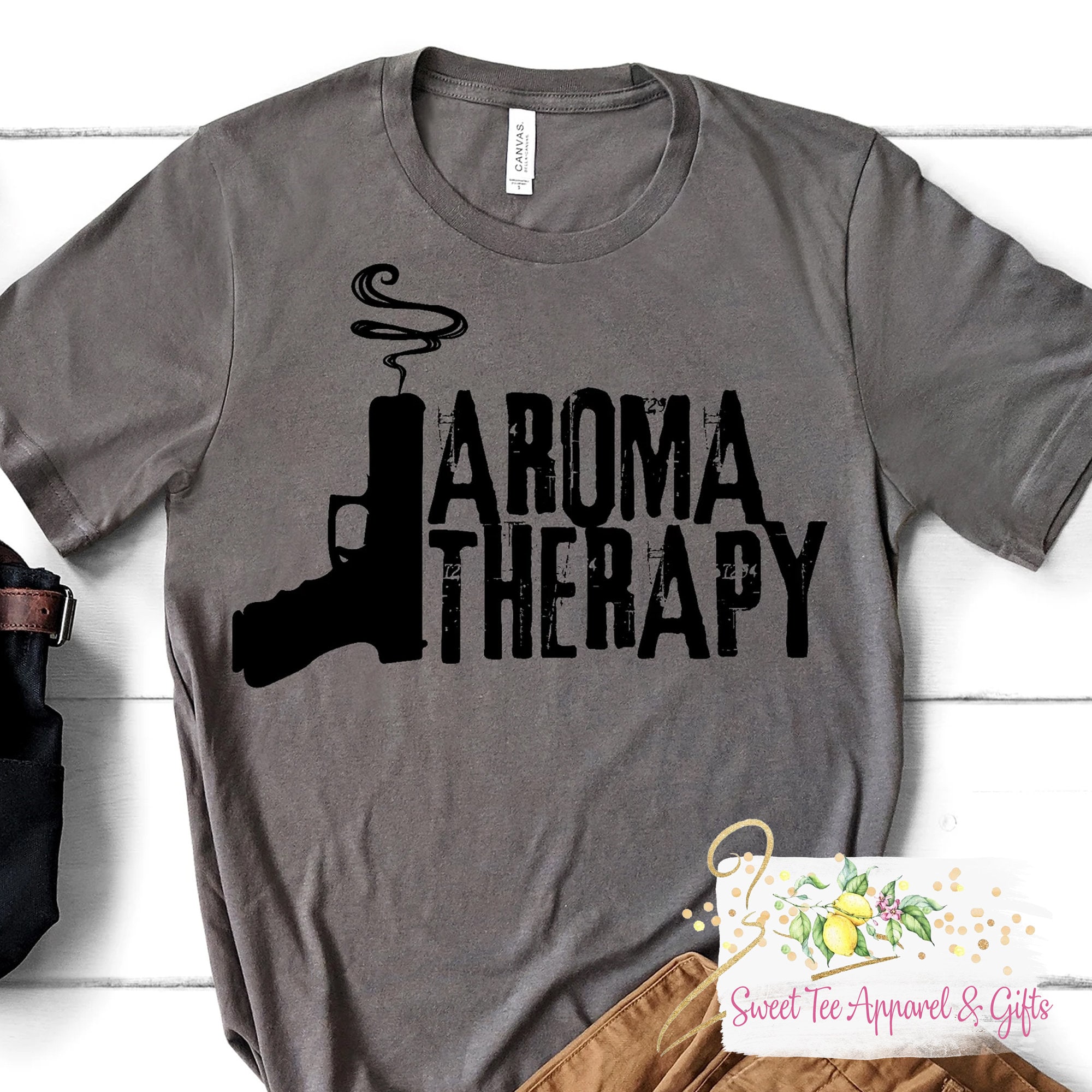 Aroma Therapy Tshirt Funny Gun Tshirt Gun Rights Etsy