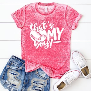 Esas son mis camisetas de niño - camiseta de béisbol personalizada con el número de jugador - camiseta de lavado ácido - camisa del día del partido - número - personalizado