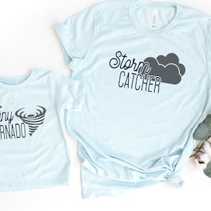 Tiny tornado storm catcher t-shirt - Toddler shirt -  Matching shirt - Mom and daughter - Mom and son - Family shirts - Mommy and me