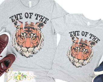Eye of the tiger t-shirt - tiger t-shirt - School Mascot - Toddler - Youth - Women's shirt - Mommy and me - Cute t-shirt - Gift for her