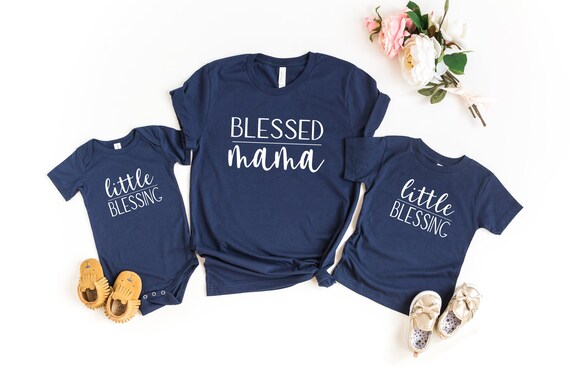 Blessed Mama Little Blessing T-shirt 
