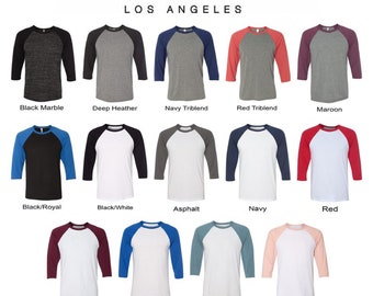 Get any design in our shop on a Raglan 3/4 length baseball tee
