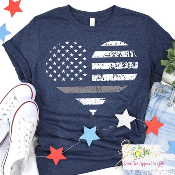 Corrections officer tshirt - Distressed flag t-shirt - Corrections officer gift shirt - silver line shirt - women's shirt