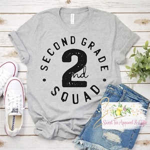 2nd Grade Teacher t-shirt - Teacher school shirt - Second grade squad shirt - Gift idea for teacher - Teacher matching shirts