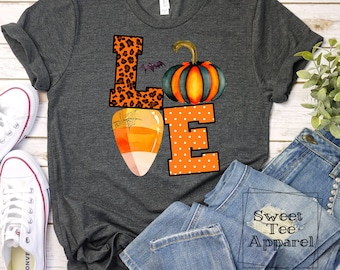 Love t-shirt - Halloween shirt - Candy Corn - Trick or treating shirt - Cute Halloween shirt - Unisex - soft tee