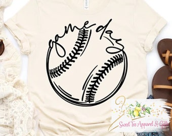 Gameday baseball t-shirt - Baseball fan shirt - Game day shirt - Gift for her - Baseball shirt - Mom sports shirt