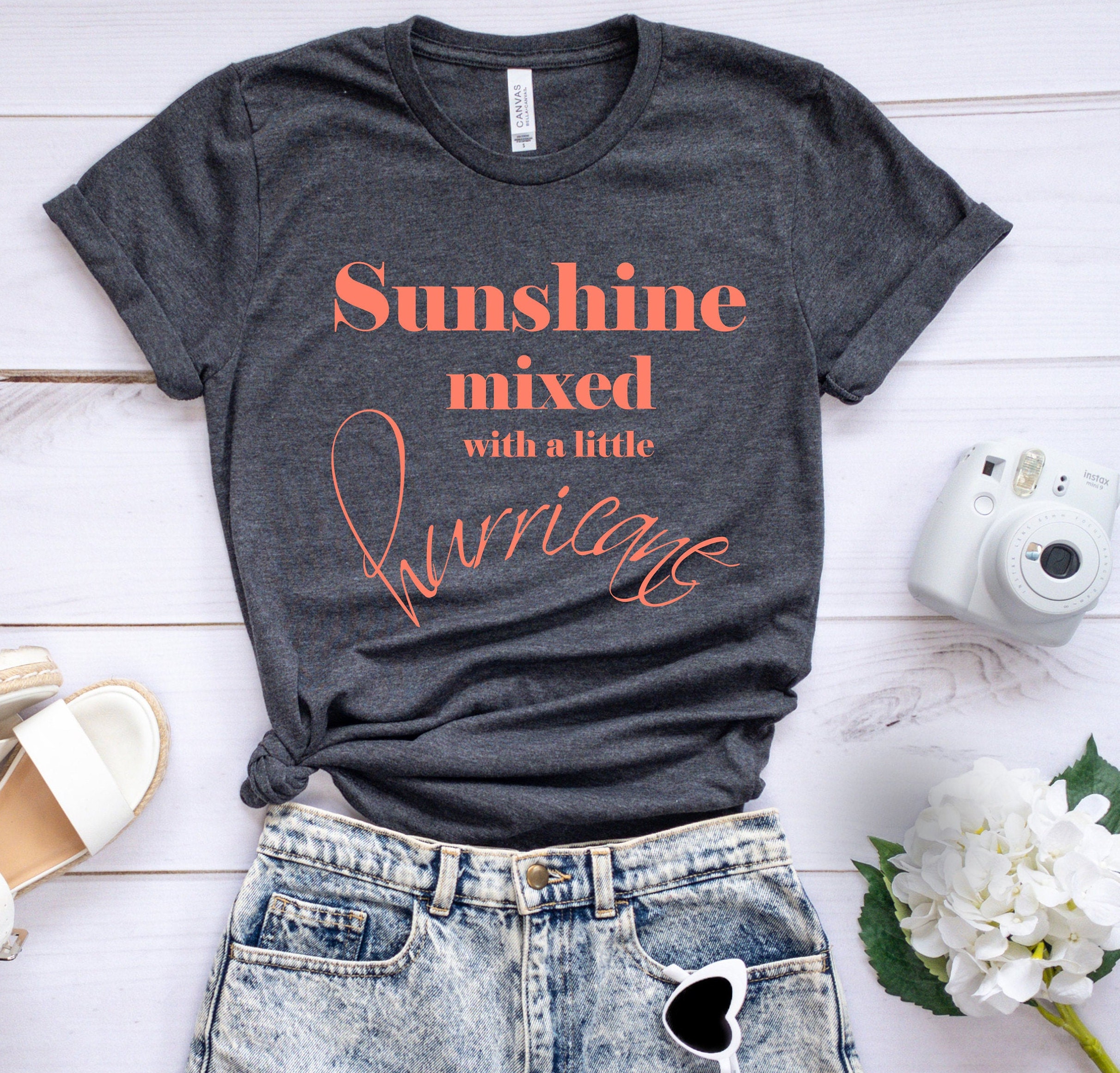 Sunshine Mixed With a Little Hurricane Shirt Soft Tee T-shirt - Etsy
