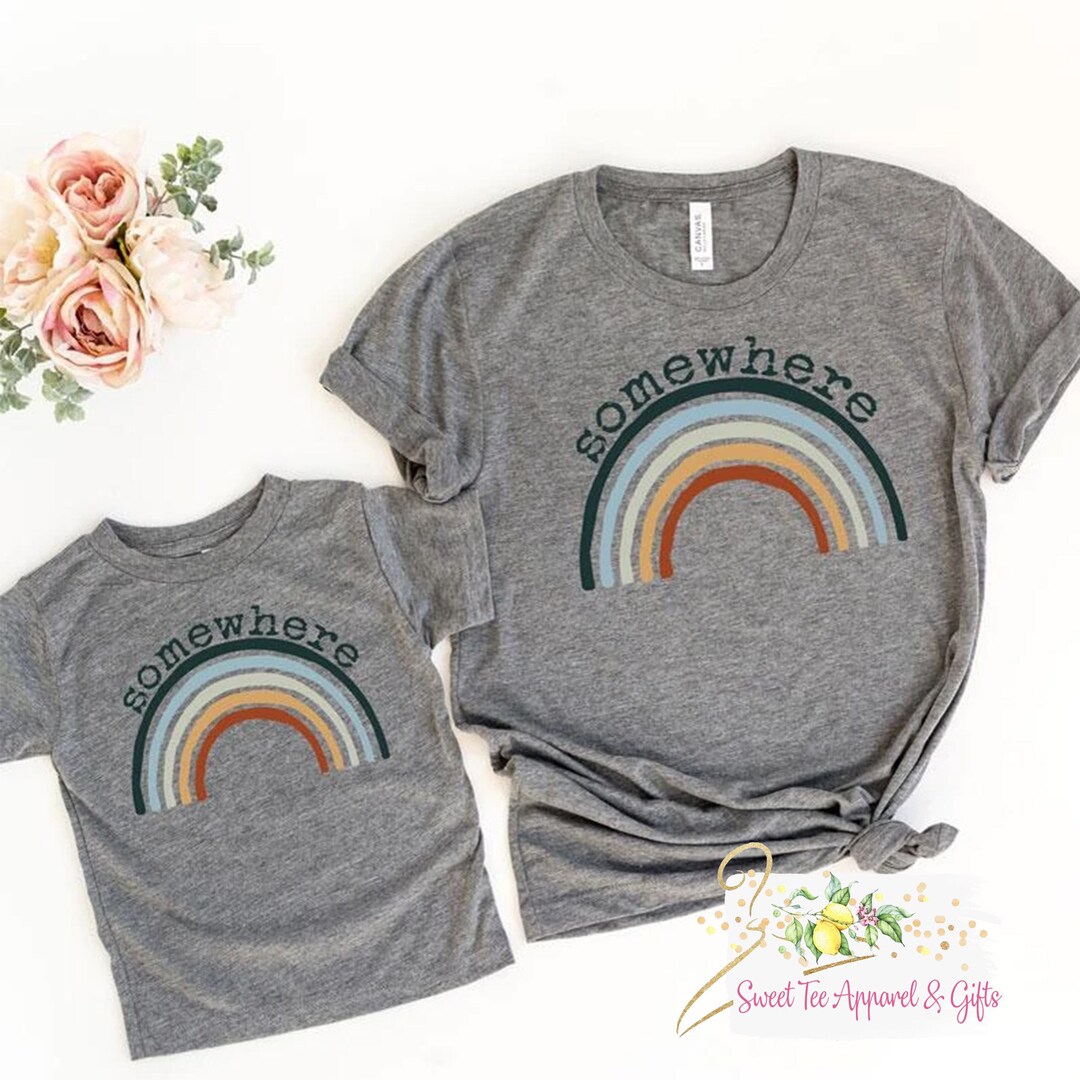 Rainbow Tshirt Youth Girls Rainbow Shirt Graphic Tshirt Gift for Girl