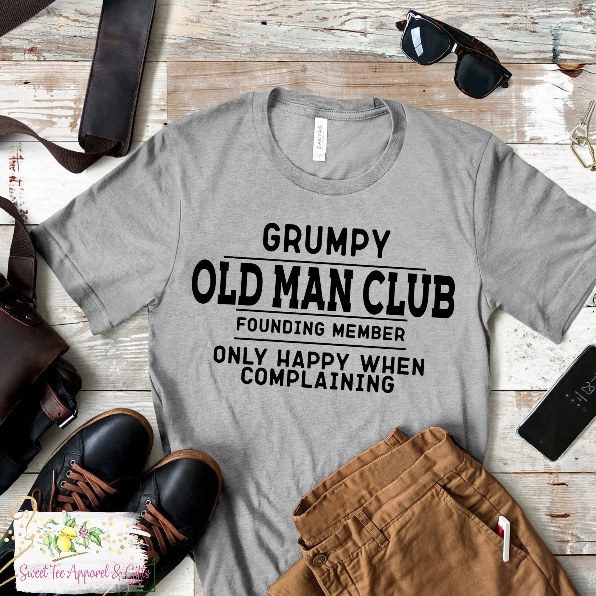  50th Birthday Gift Shirt Officially A Grumpy Old Man Funny  T-Shirt : Clothing, Shoes & Jewelry