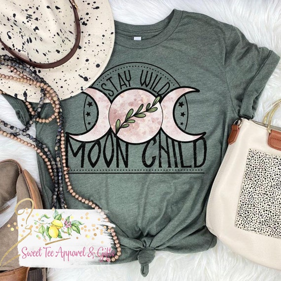 Stay Wild Moon Child Hippie T-Shirt Gift For Men Women Kids Stay Wild Moon Child Hippie T-Shirt Gift For Men Women Kids