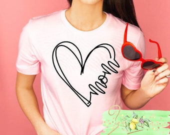 Mom heart t-shirt - Mom shirt - Gift for Mom shirt - women's shirt