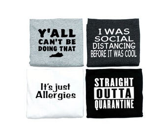 Funny Graphic T-Shirt For Women - "I Was Social Distancing Before It Was Cool" Print, Short Sleeve